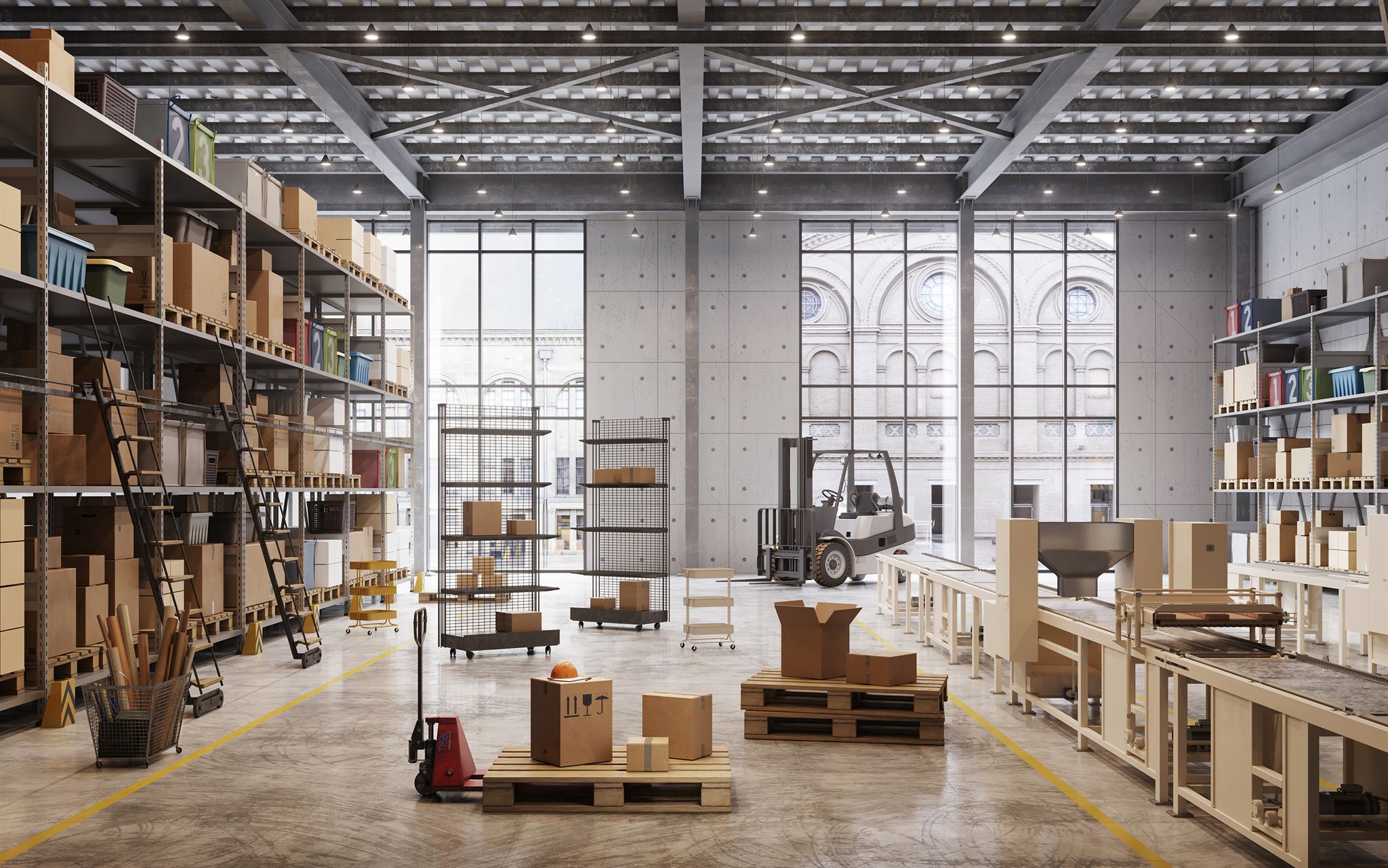 EdgeLift forklift lifting cargo
